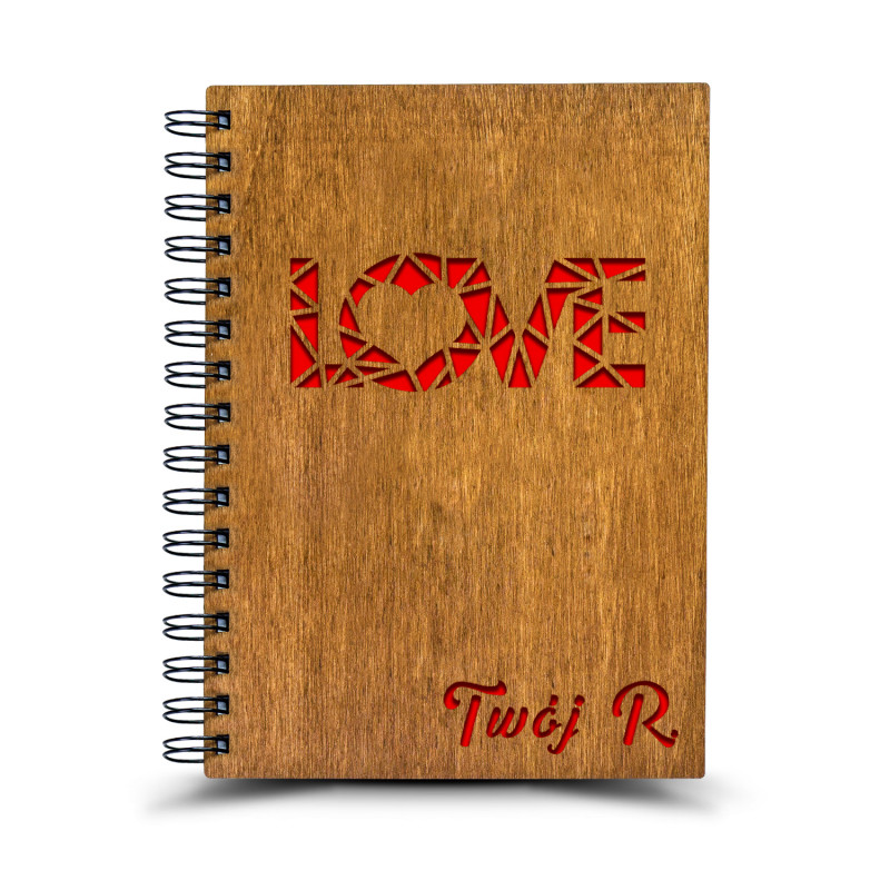 Personalizowany notes LOVE